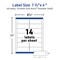 Avery Printable Address Labels with Sure Feed, 1-1/3" x 4", Matte Clear, Permanent Adhesive, Laser Printers, 140 Blank Mailing Labels (15662)